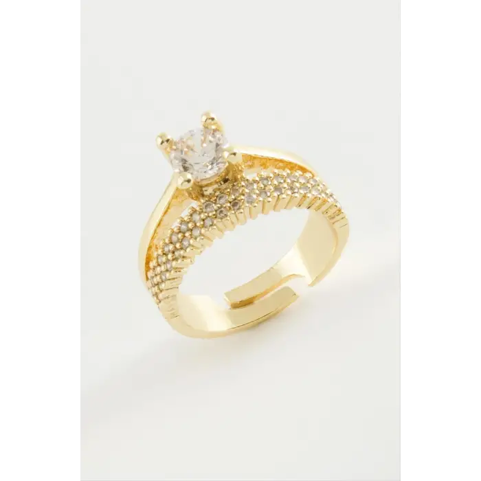 Tek Zirkon Taşlı Yüzük