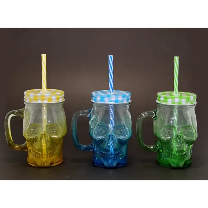 Tekli Cam Kurukafa Kupa Bardak Pipetli