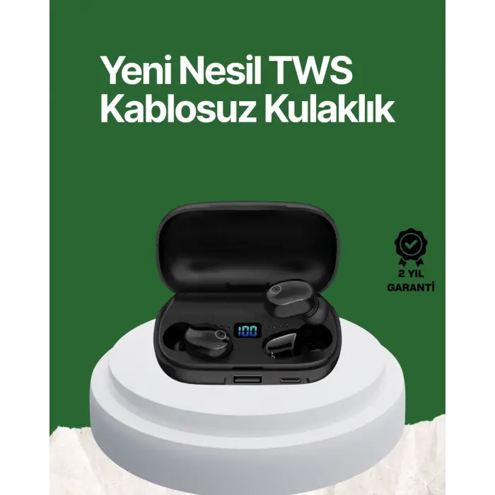 Telefon Şarj Destekli 1800 Mah A10s Tws Kablosuz Kulak İçi Kulaklık