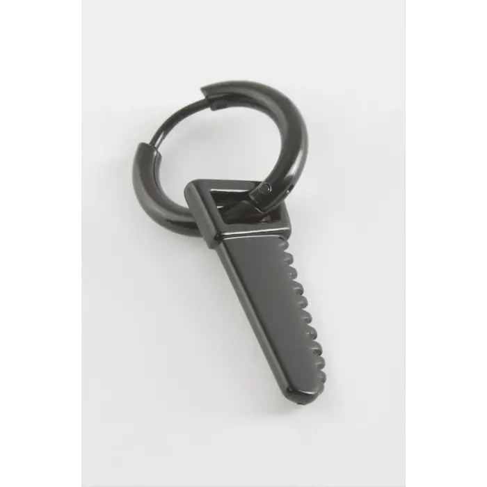 Testere Erkek Çelik Küpe