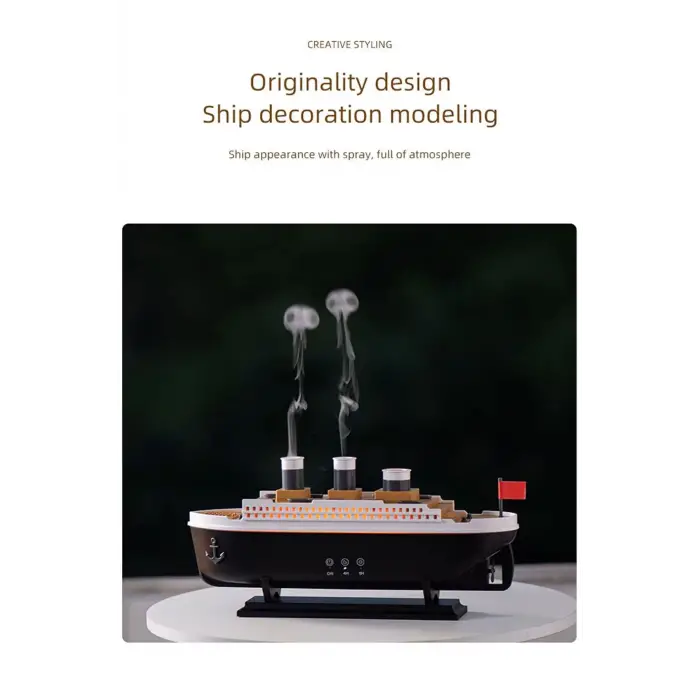 Titanic Aromaterapi Hava Nemlendirici Kuruluğu Önlemek Için Verimli Gemi Dizaynlı Difüzör