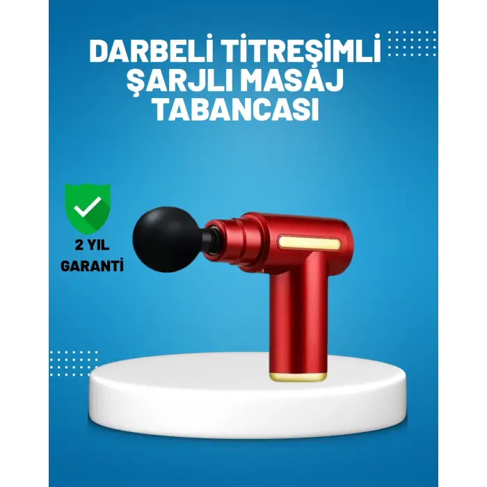 Titreşimli Masaj Tabancası 4 Başlıklı 6 Hız Ayarlı Kas Rahatlatıcı