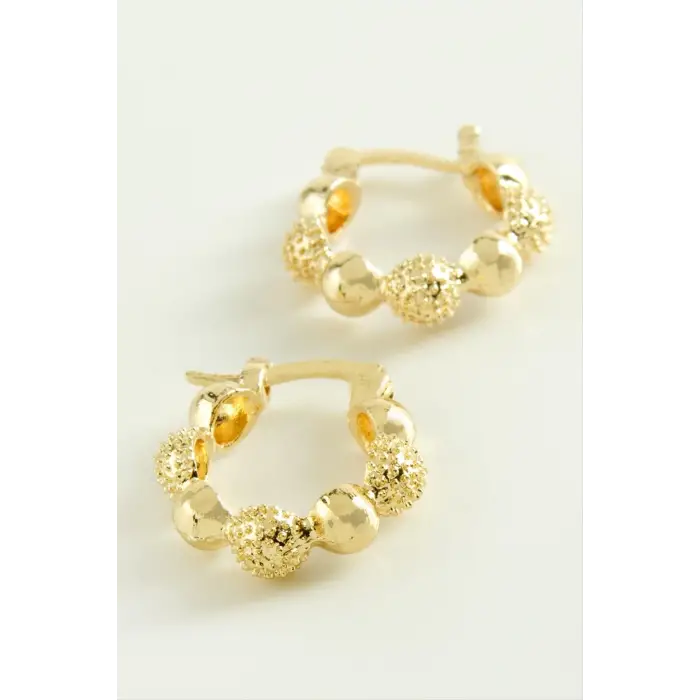 Top Kilitli Halka Küpe