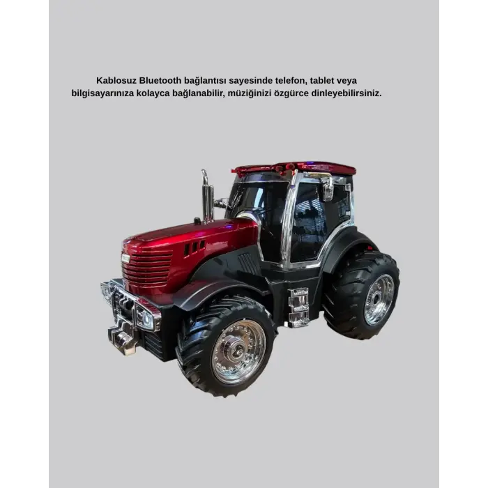Traktör Tasarımlı Bluetooth Hoparlör 12W TWS Destekli Nostaljik Model