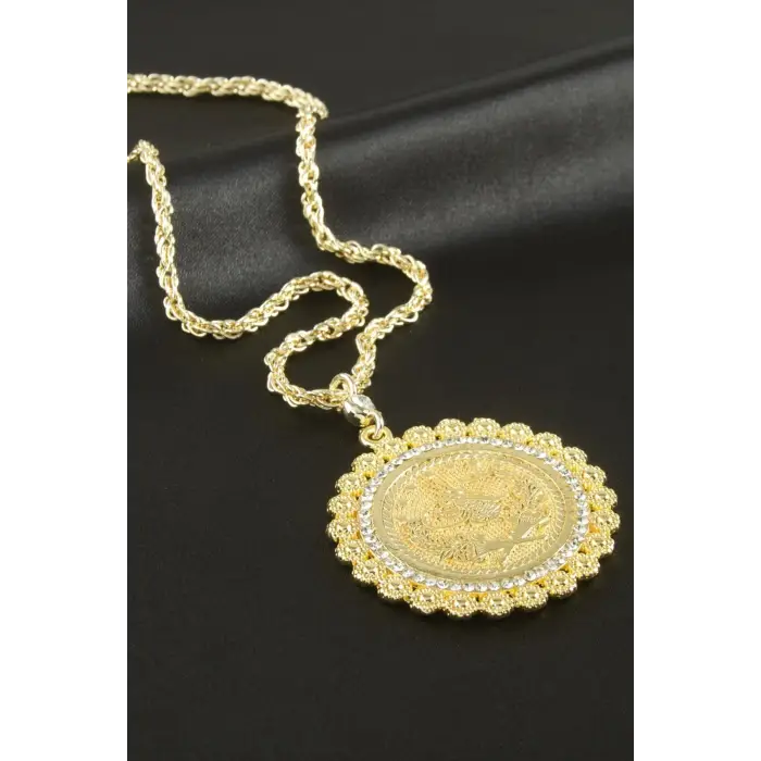 Tuğra Taşlı Uçlu Kolye