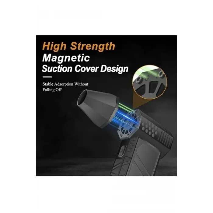 Turbo Jet 130000rpm Şarjlı Turbo Jet Şiddetli Fan Güçlü Hava Üfleyici Araç Süpürgesi 4000 Mah 52m/sec