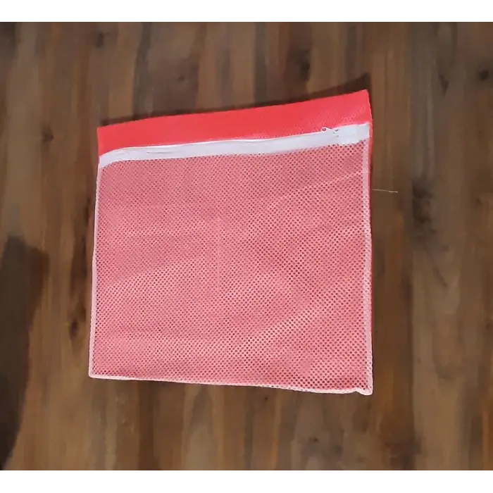 Turuncu - Fermuarlı - Hassas Çamaşır Terlik  Ayakkabı Yıkama Filesi Büyük Boy (336336)