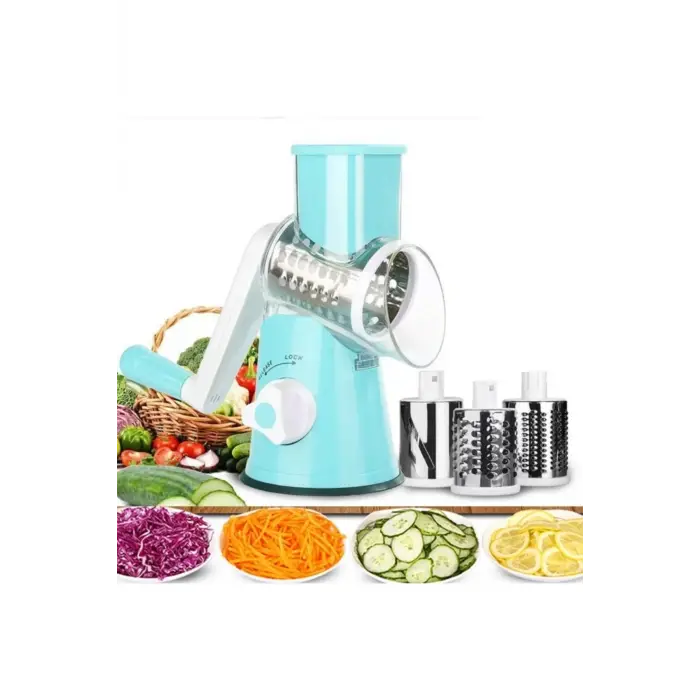 Tutma Kollu Çevirmeli Pratik Kesme Ve Rendeleme Drum Grater Pratik Rulo Rende