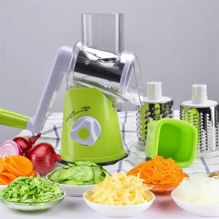 Tutma Kollu Çevirmeli Pratik Rulo Rende Drum Grater (336336)