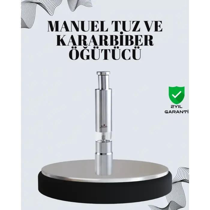 Tuz Ve Kararbiber Öğütücü - Şeffaf Akrilik Hazne