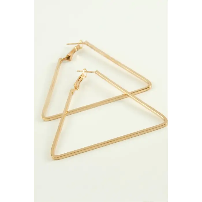 Üçgen Halka Küpe 4,5 cm