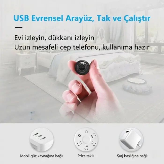 Ultra Mini Gözetleme Wi-Fi Kamera