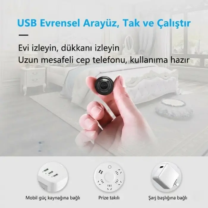 Ultra Mini Gözetleme Wi-Fi Kamera