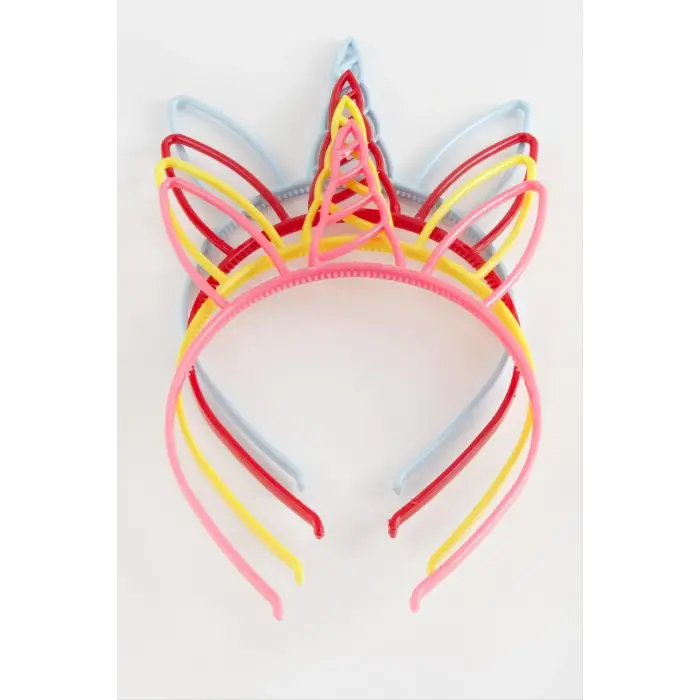 Unicn Kulaklı Plasik Çocuk Taç