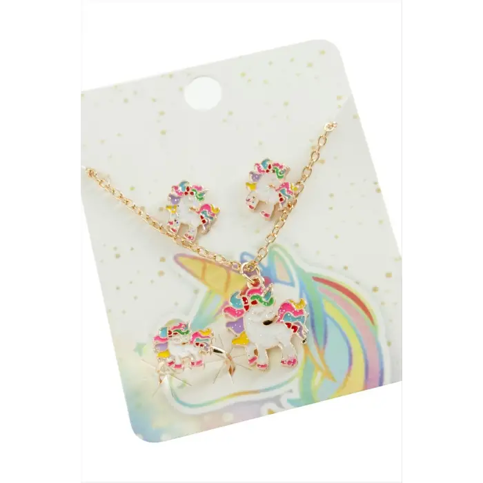 Unicorn Mineli Set Kolye