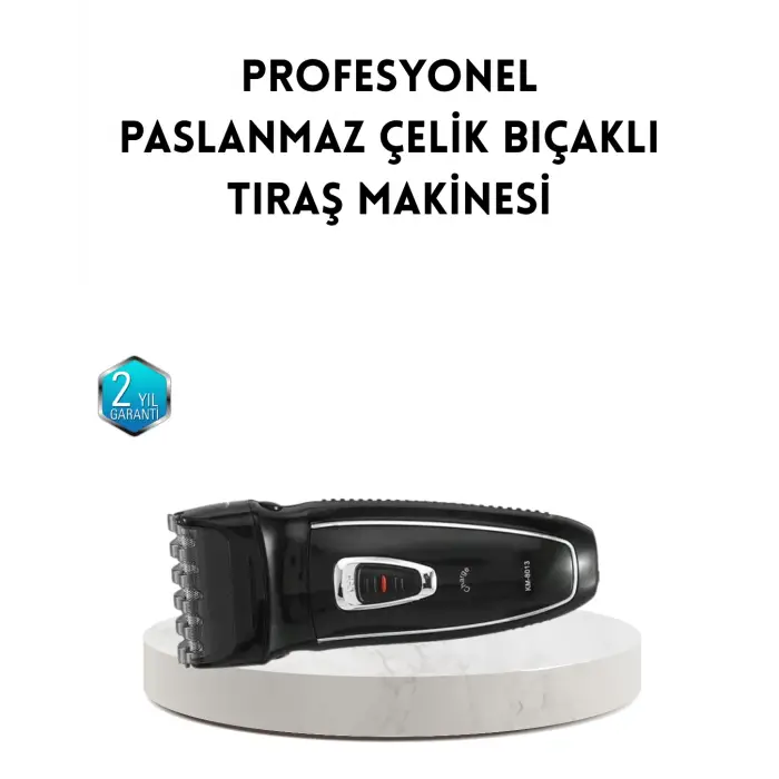 Unisex Şarjlı Saç ve Sakal Kesme Makinesi – Sessiz Motor, 1–12 mm Ayarlanabilir Başlık