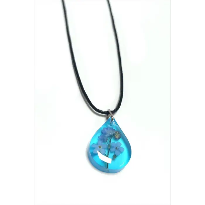 Unutma Beni Çiçeği Damla Epoksi Kolye