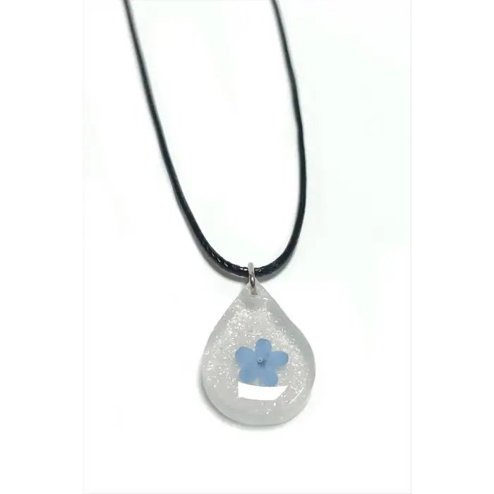 Unutma Beni Çiçeği Damla Epoksi Kolye