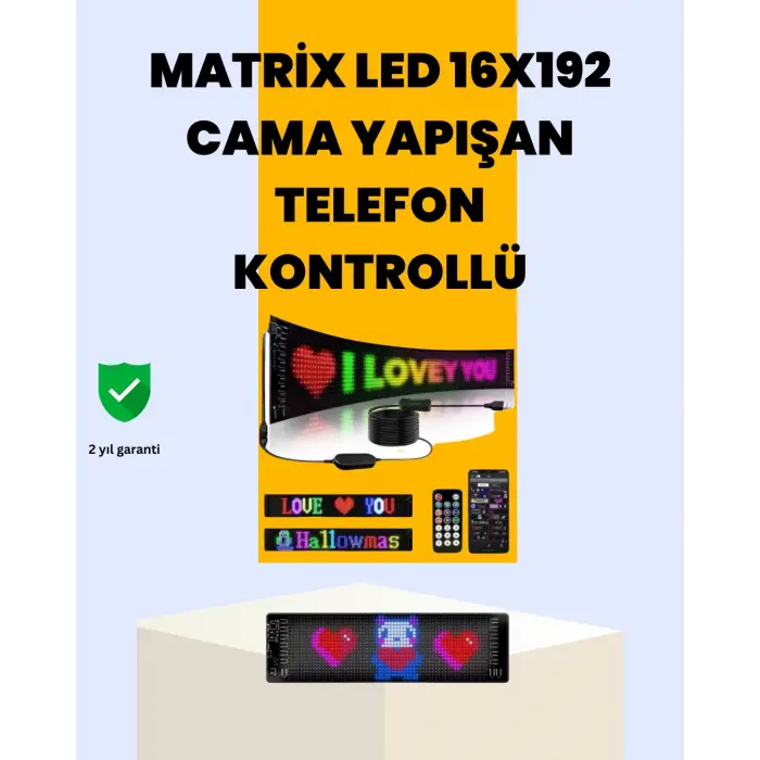 USB Bağlantılı Esnek Programlanabilir LED Tabela – RGB Renkli