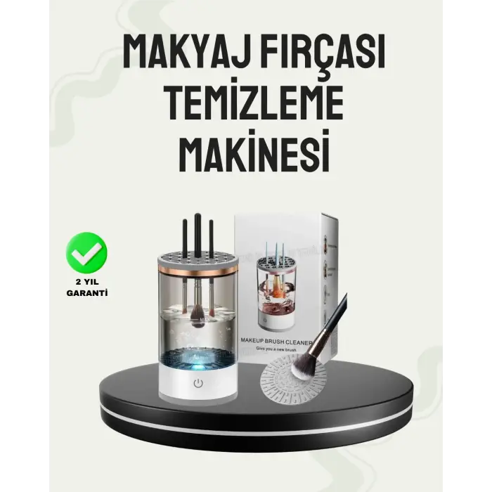 USB Şarjlı Kompakt Makyaj Fırçası Temizleme Makinesi