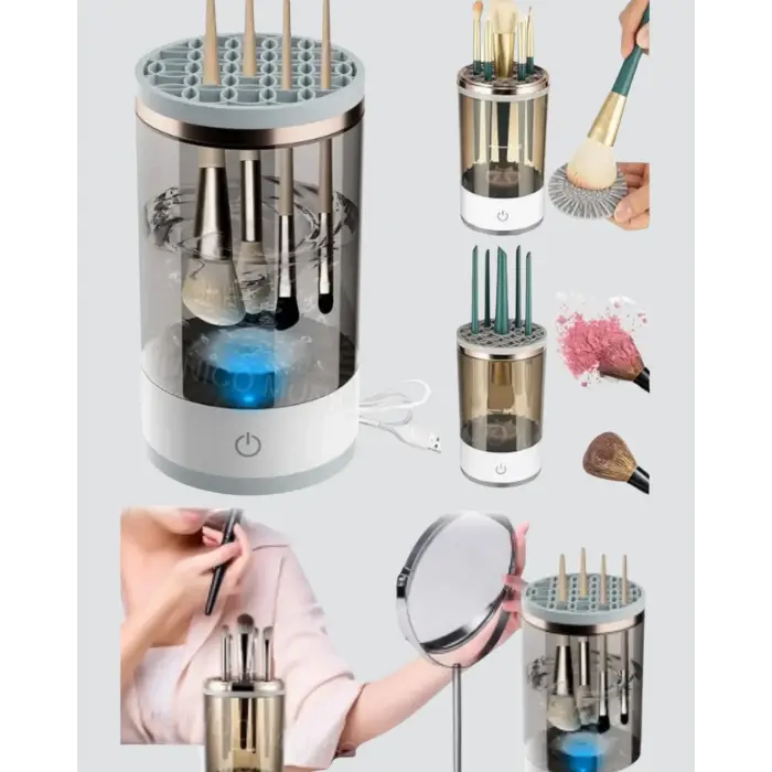 USB Şarjlı Kompakt Makyaj Fırçası Temizleme Makinesi
