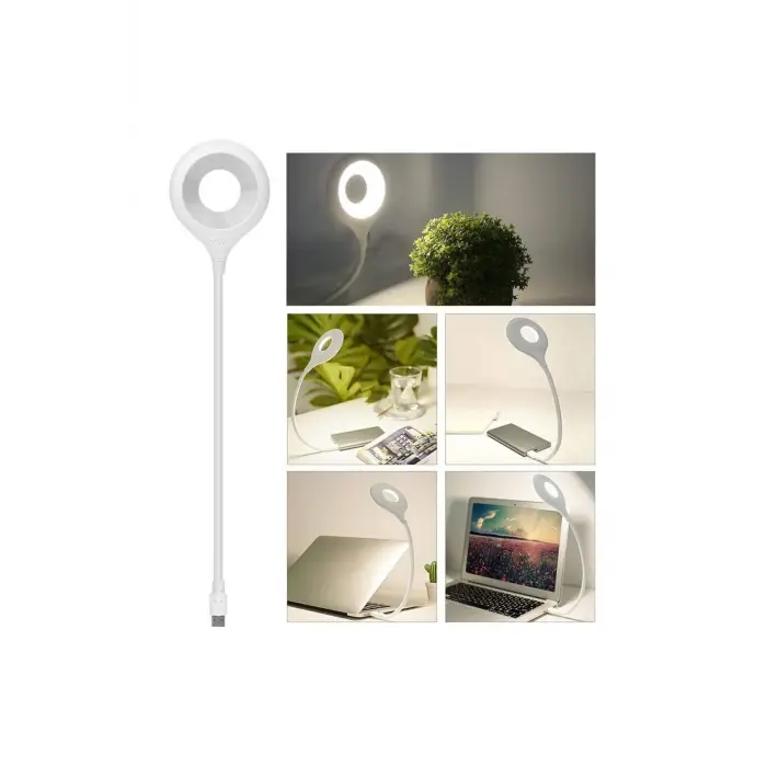 Sesli Komutlu Akıllı Taşınabilir USB LED Lamba Esnek Boyunlu Masa ve Klavye Aydınlatması