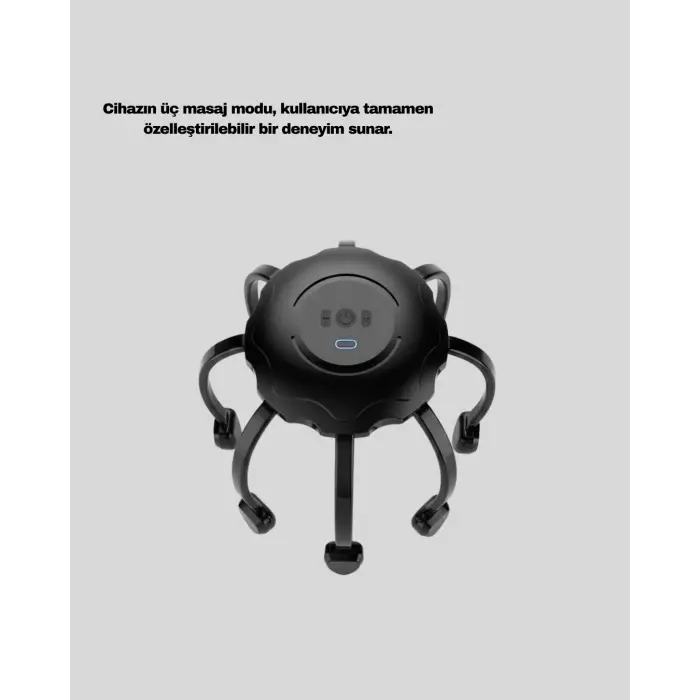 Uyku Destekleyici Saç Derisi Masaj Aleti Sessiz ve USB Şarjlı