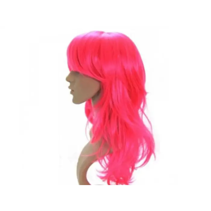 Uzun Peruk Saç - Pembe (336336)