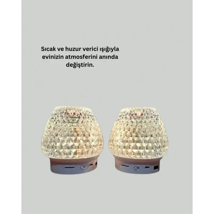 Uzun Pil Ömürlü 7 Renk Işıklı Bluetooth Hoparlör