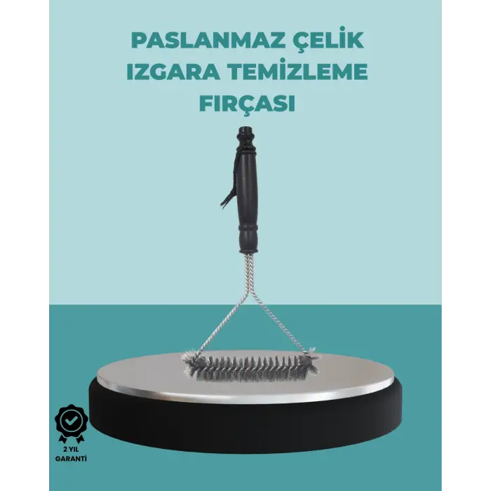 Uzun Saplı Paslanmaz Çelik Izgara Temizlik Fırçası