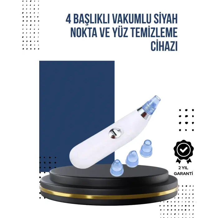 Vakum Teknolojili Siyah Nokta Temizleyici Cihaz – 4 Farklı Başlık ve Derinlemesine Gözenek Temizliği