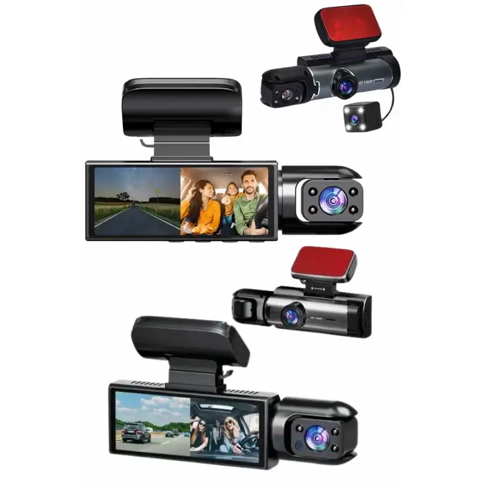 Video ve Fotoğraf Kaydedici Sürüş Kamerası Ön ve Arka Çift Kameralı