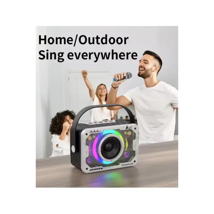 Vtn-82 Taşınabilir Kablosuz Işıklı Bluetooth Hoparlör Ses Değiştirme Özellikli