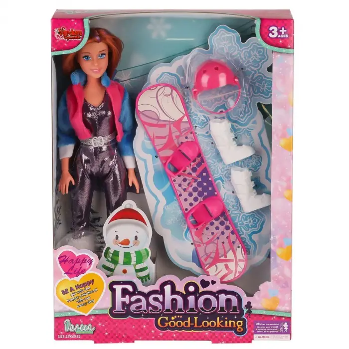 WG-66730-66731 Kutulu 29cm Aksesuarlı Kayakçı Bebek