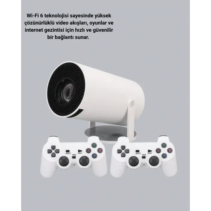 Wi-Fi 6 ve Bluetooth 5.0 Destekli 4K Akıllı Projeksiyon Cihazı