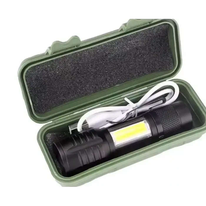 Wison Ws-5454 Taktik El Feneri Usb Şarj Edilebilir Kamp Feneri Cob Zumlanabilir Mini Taşınabilir El Feneri