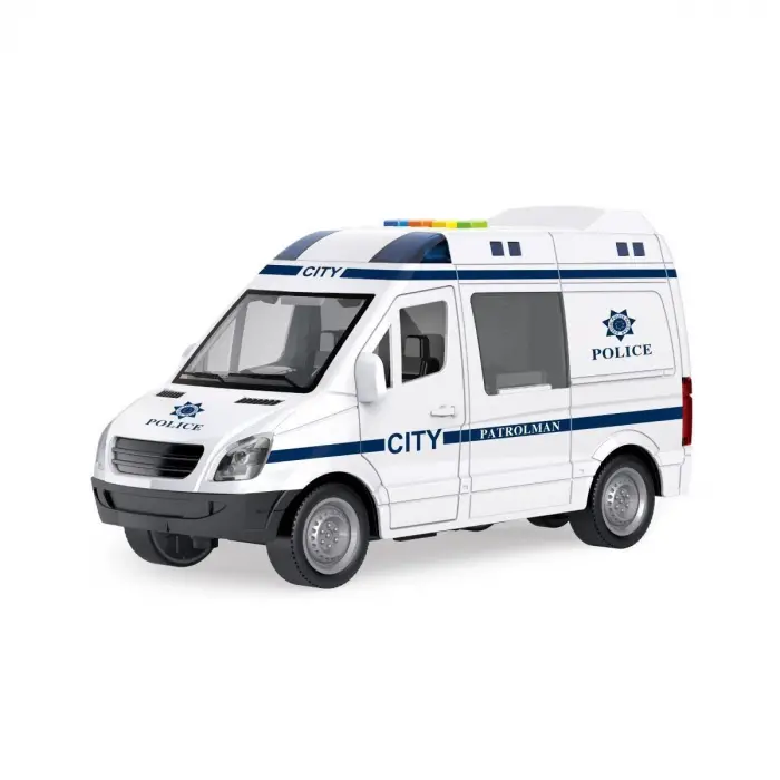 WY590E-F 1:16 Sürtmeli Sesli Işıklı Ambulans / Polis Arabası - 1 adet stokta olan gönderilir