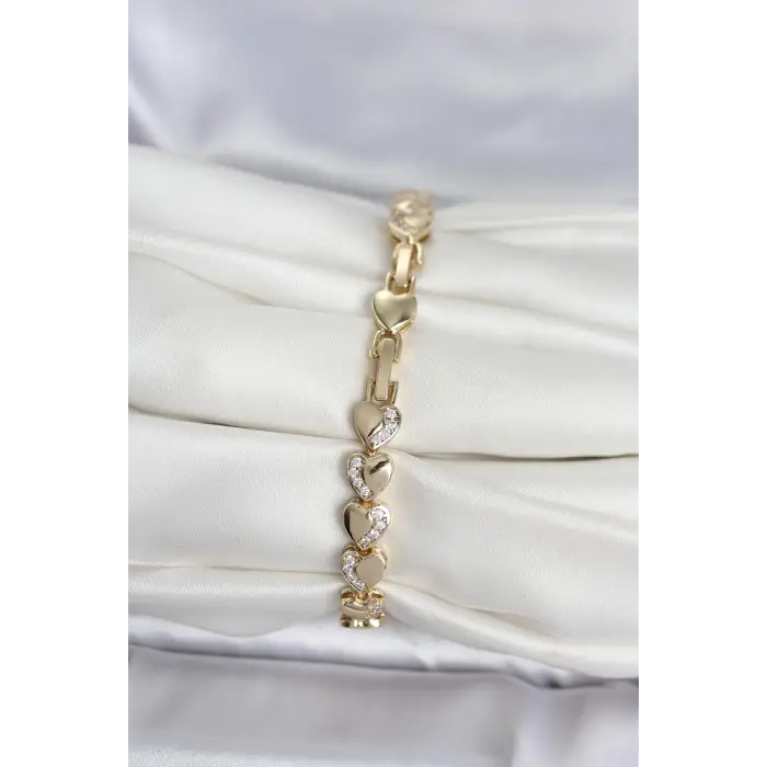 Xuping Kalp Model Gold Renk Kadın Bileklik