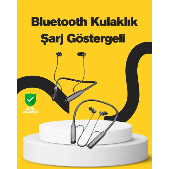 Y12 Bluetooth Boyun Bantlı Kulaklık – 100 Saat Pil, Bluetooth 5.3, Dokunmatik Kontrol