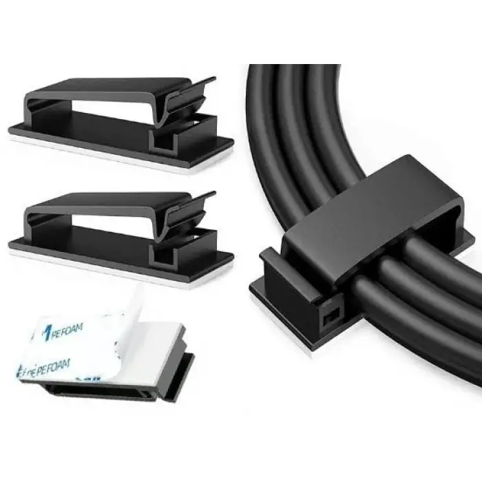 Yapışkanlı Kablo Düzenleyici Klips 4lü Set