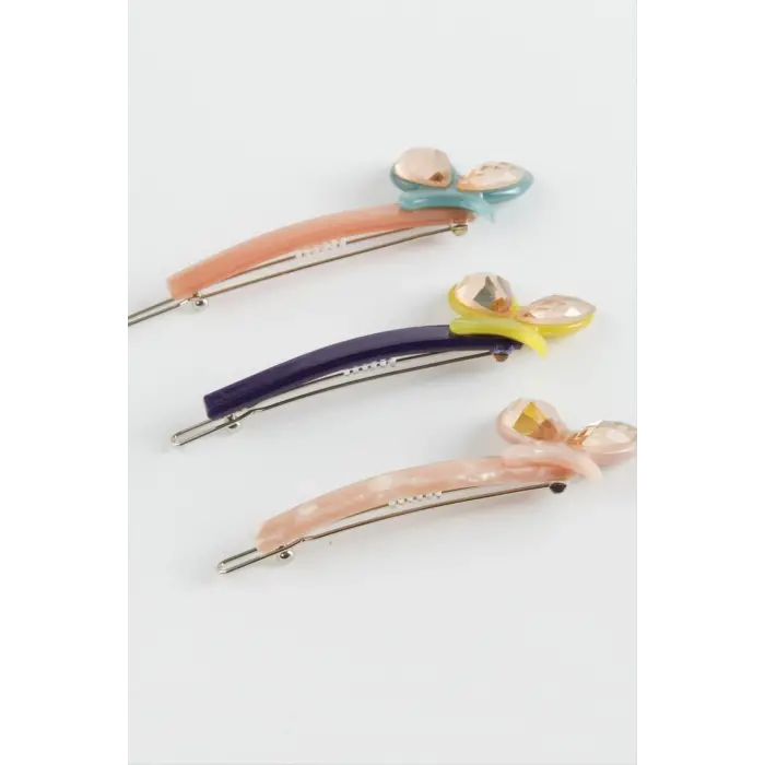 Yaprak Taşlı Klipsli Toka