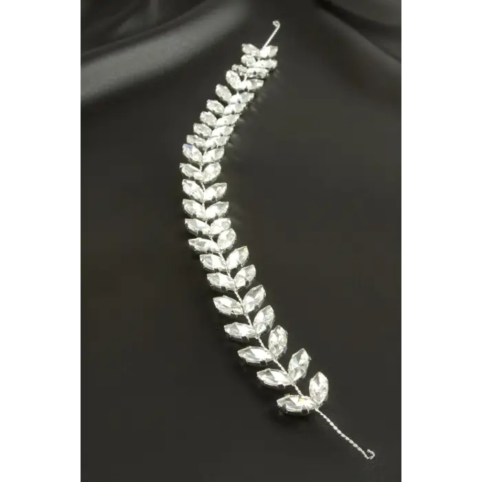 Yaprak Taşlı Saç Aksesuarı