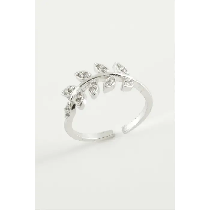 Yaprak Zirkon Taşlı Yüzük