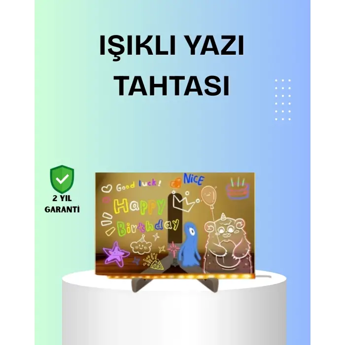 Yaratıcı Çizim Ve Mesajlar İçin Led Işıklı Renkli Tahta