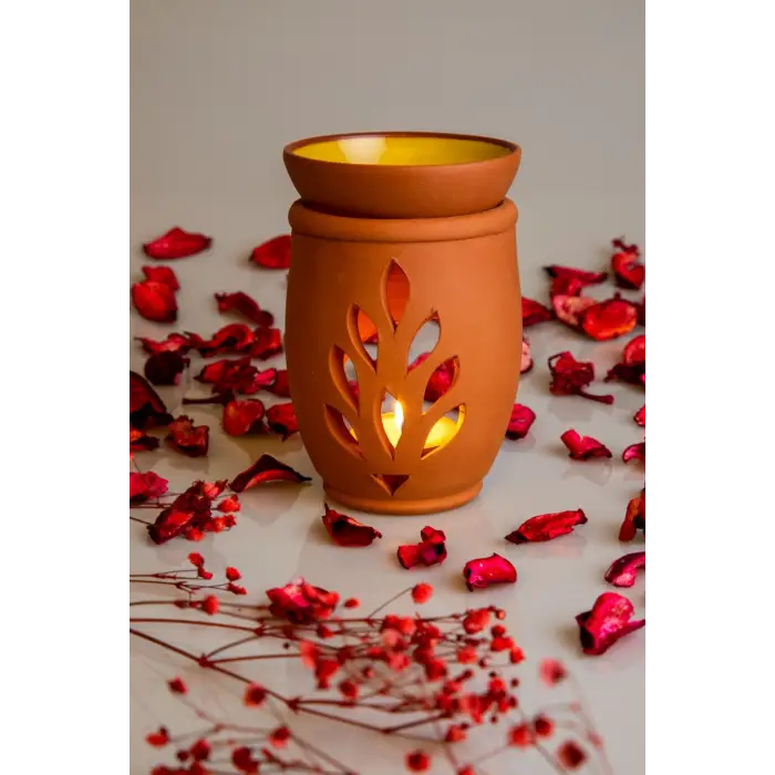 Yaşam Çiçeği El Yapımı Çömlek Buhurdanlık Tütsülük (336336)