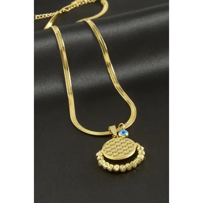 Yaşayan İtalyan Zincirli Lüks Çelik Kolye