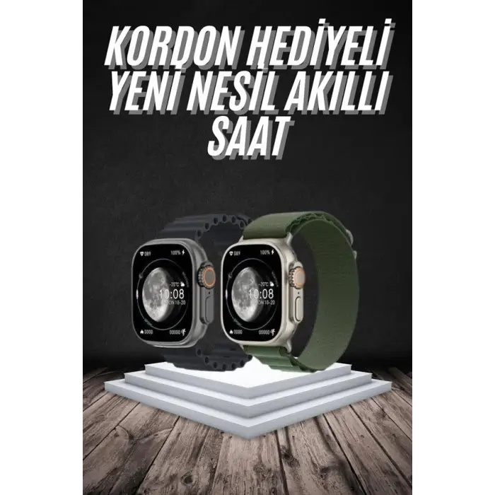 Yeni Nesil Akıllı Kol Saati Nabız Ölçer GPS Uyumlu 49 MM Kasa