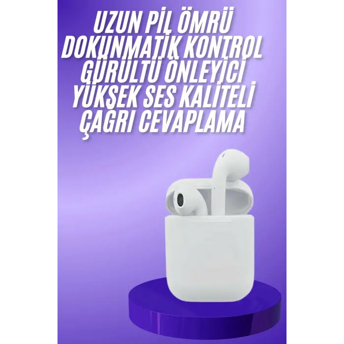 Yeni Nesil Beyaz TWS Bluetooth Kulaklık Android ve İOS Uyumlu Kablosuz Kulaklık