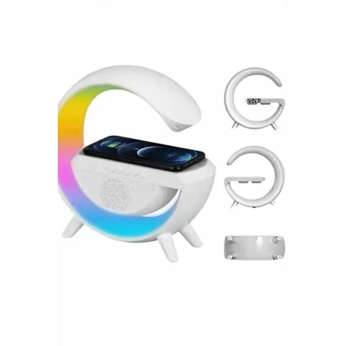 Yeni Nesil Bluetooth Hoparlör Speaker 5.0 Taşınabilir G Şeklinde Powerbankli