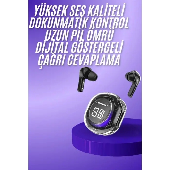 Yeni Nesil Bluetooth Kulaklık Dijital Göstergeli  Dokunmatik 5.3 Kablosuz